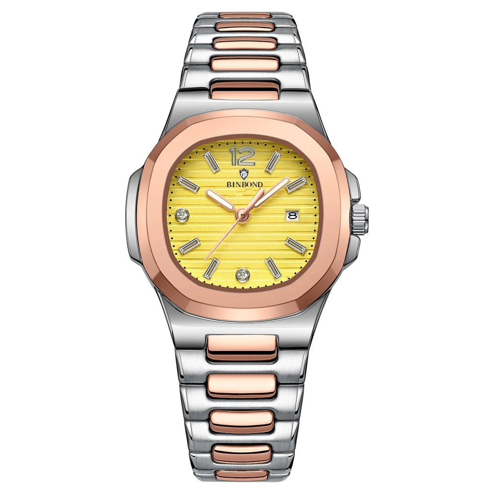 Relojes de pulsera de cuarzo digitales de moda nuevos de 31 mm Relojes de mujer de lujo pequeños Reloj de diamante dorado para mujer Reloj de mujer Reloj Muje