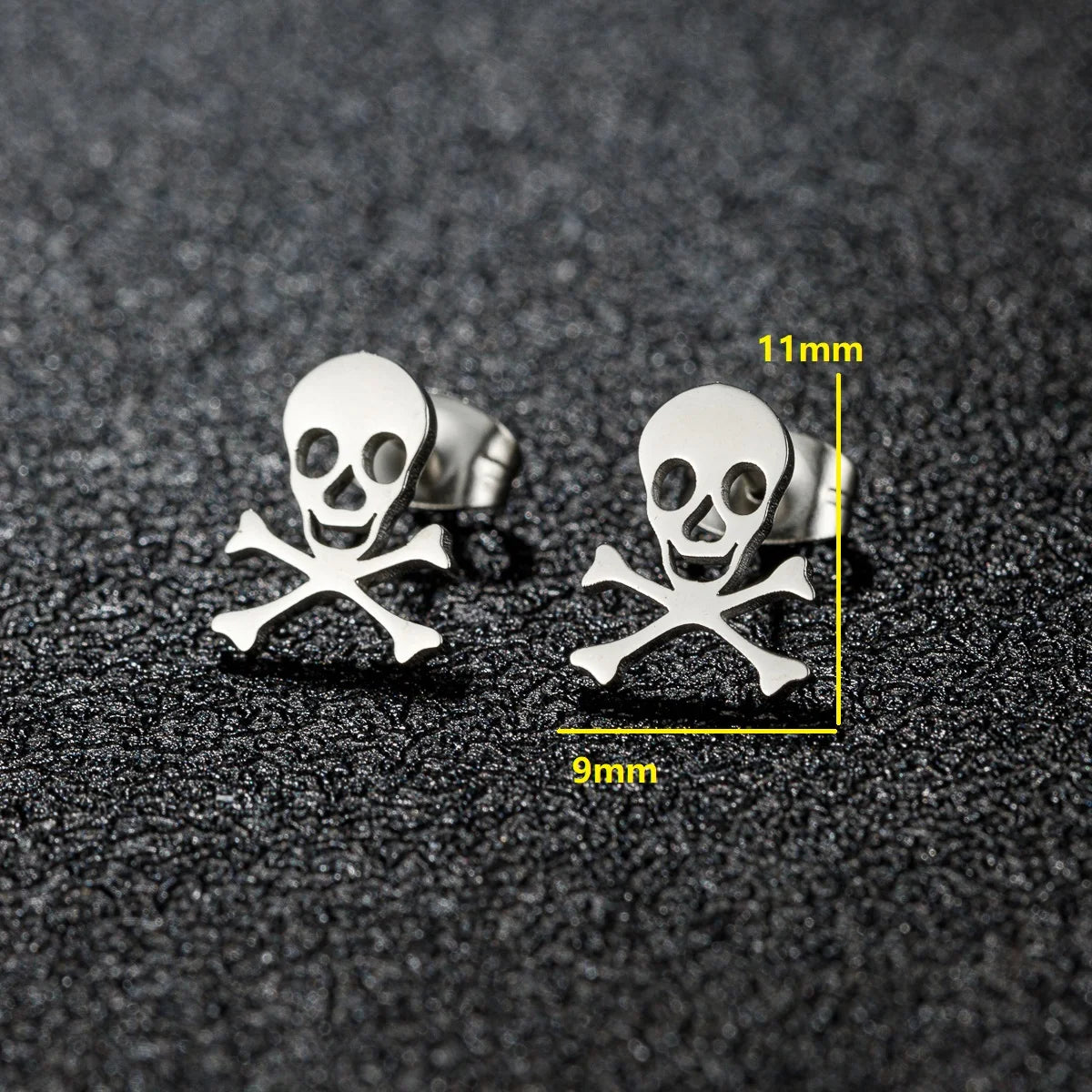 Horror Halloween Bat Spider Trendy Earrings Women 2024 Black Color Stainless Steel Ear Piercing Skull Punk Jewelry Party Gifts