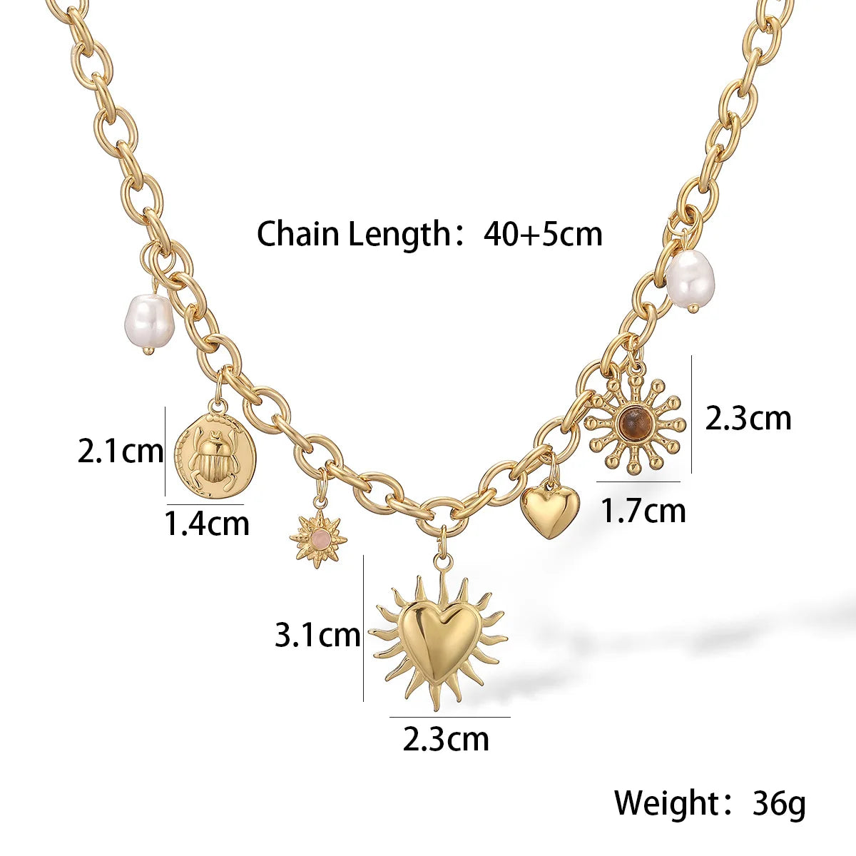 NEWBUY 2025 Fashion Gold Color Stainless Steel Jewelry Non-Fading Bohemian Style Choker Necklaces For Women Summer Accessories
