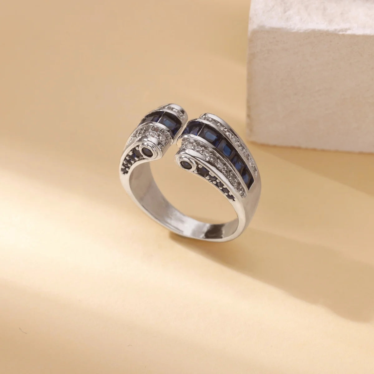 Gotische Edelstahl-Öffnungs-Fingerringe für Damen Vintage Geometrische Verstellbare Fingerringe Trendiger Punk-Schmuck Geschenke