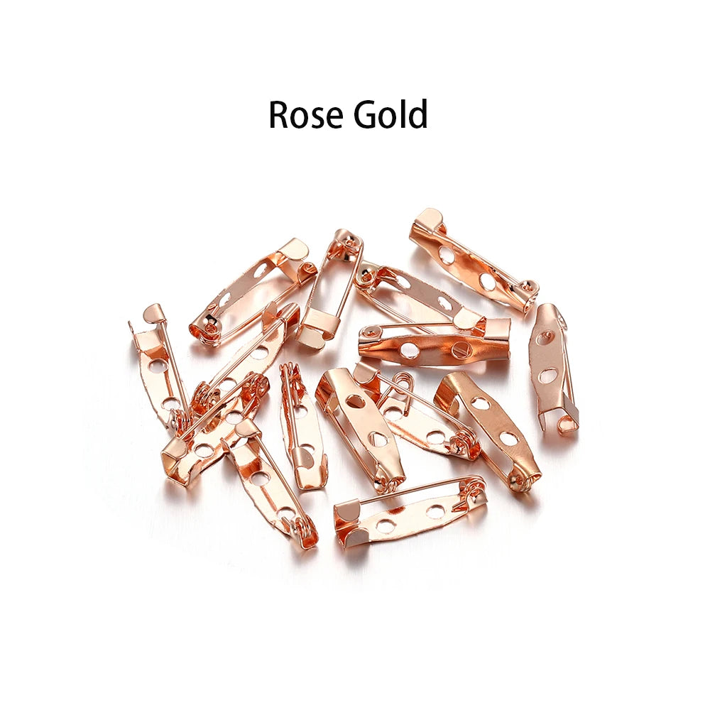 20-50 unidades de 20 25 32 38mm Pin de Broche con Cierre de Seguridad Base en Blanco Soporte para Placa para Fabricación de Joyas DIY Suministros