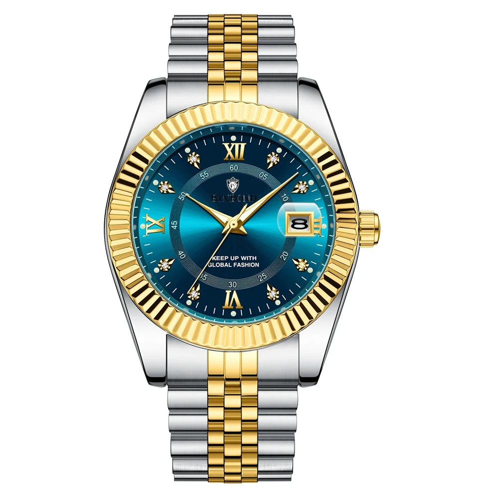 Relojes de Pulsera de Cuarzo de Moda Marca de Lujo Reloj de Diamantes de Alta Calidad Para Hombre Regalos Relojes Automáticos Digitales Para Hombres Reloj de Oro para Hombres