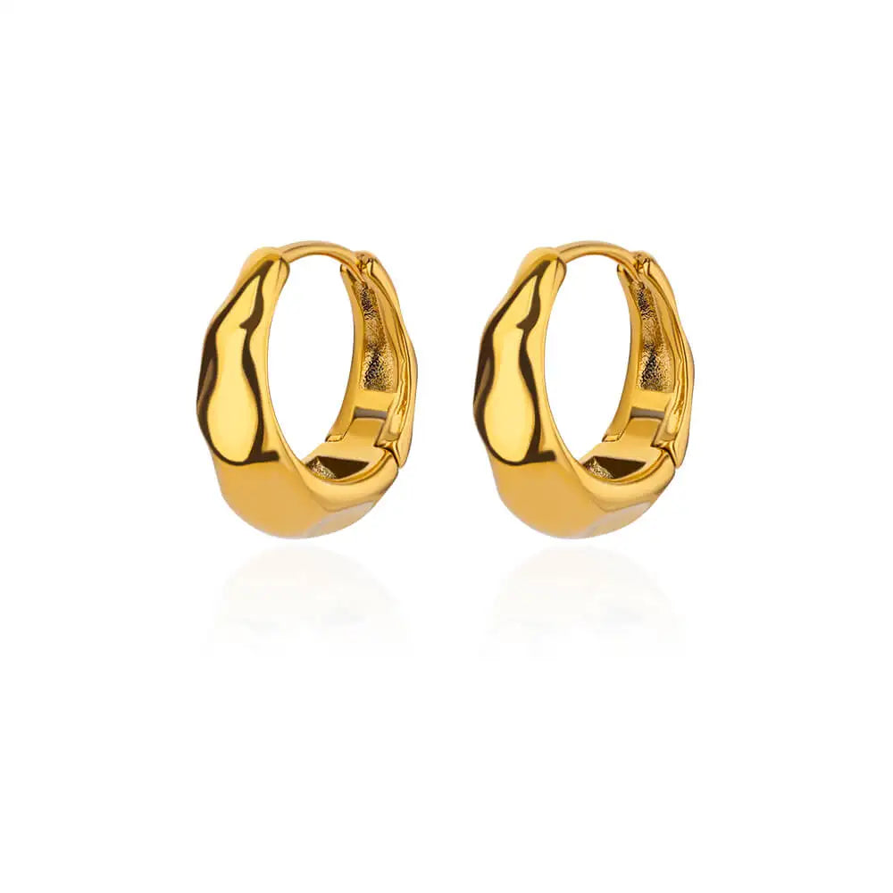 Runde Ohrstecker aus Edelstahl in Goldfarbe für Damen, modisch, wasserdicht, Piercing-Ohrringe, neues Party-Hochzeits-Schmuckgeschenk