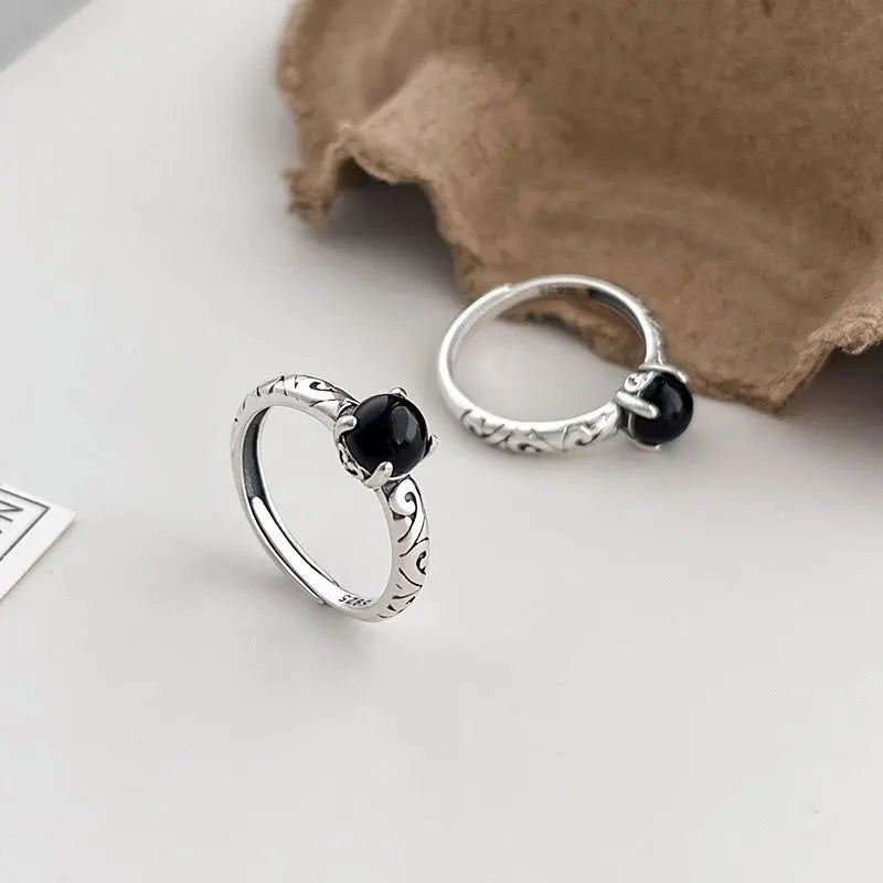 925 Sterling Silber Runder Kristall Unregelmäßige Verstellbare Ringe Für Frauen Vintage Schmuck Großhandel Großhandel Schmuck Gelder 925