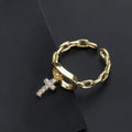 Stern Diamant Buchstaben CD Ring Nische Design Anhänger Trendiger Alltag Vielseitiger Damenring Neu Offener Verstellbarer Ring