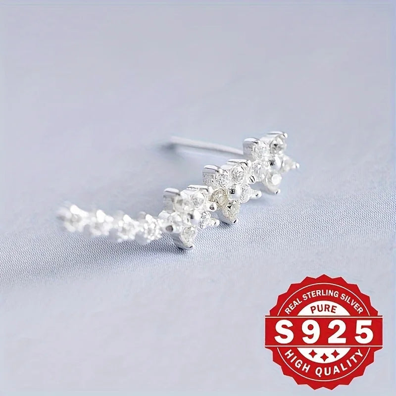 S925 plata empalme fila flash lindo, exquisito y elegante, usable para el Día de San Valentín, hipoalergénico