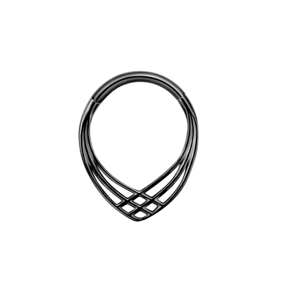 16G Septum Nasenpiercing Scharnier Clicker 316L Edelstahl Daith Clicker Helix Knorpelohrring Kette Körperschmuck