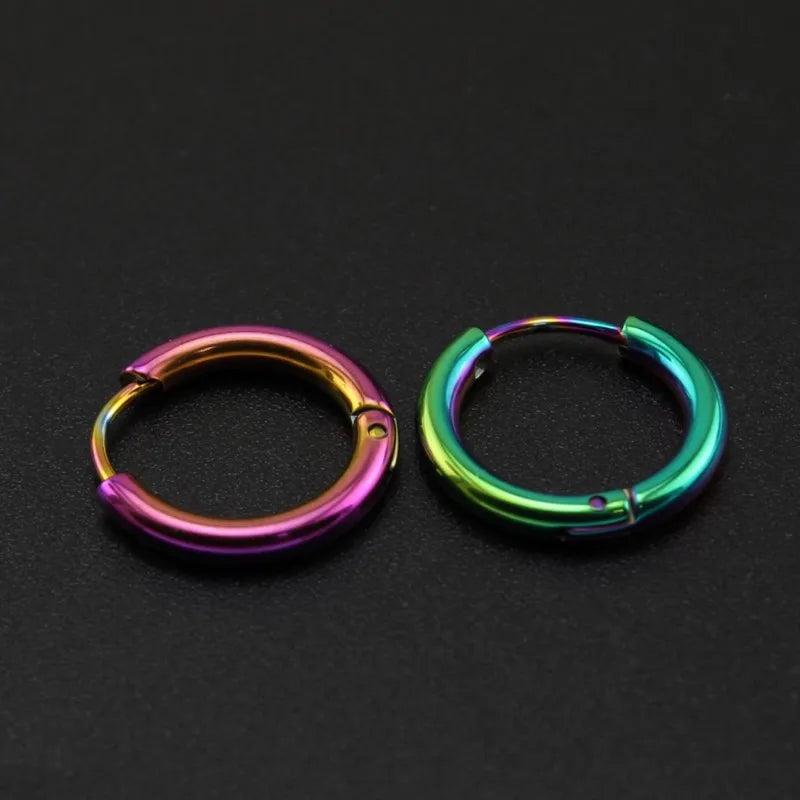 8/10/12/14/16/18/20mm Edelstahl Huggie Creolen für Damen Herren