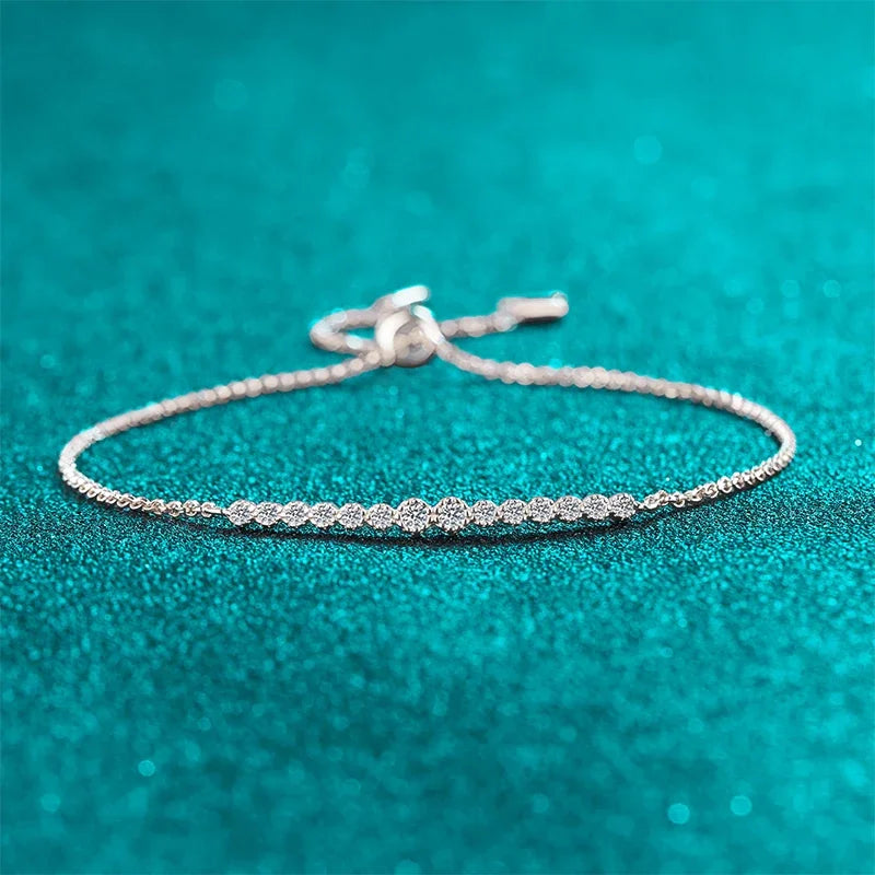 NeeTim Full D VVS1 Moissanit Armbänder für Frauen S925 Sterlingsilber Labor Diamant Armband Hochzeit Geburtstag Party Schmuck Geschenk