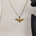 Collares con colgante de moda de acero inoxidable chapado en oro de 18k con diseño de alas de ángel, corazón, rosa y margarita para mujer