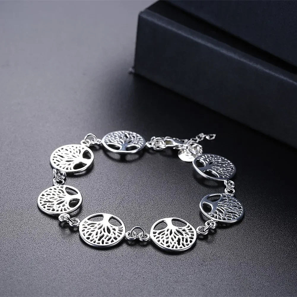 Neues 925 Sterling Silber Armband Baum des Lebens Armband für Frauen Verlobung Schmuck Geschenke