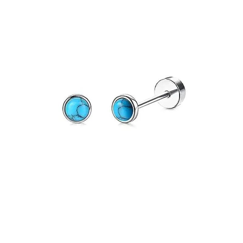 2er-Set Edelstahl Herz-Mond-Ohrstecker Schraubkugel-Ohrstecker für Frauen Mode Ohr Tragus Knorpel Piercing