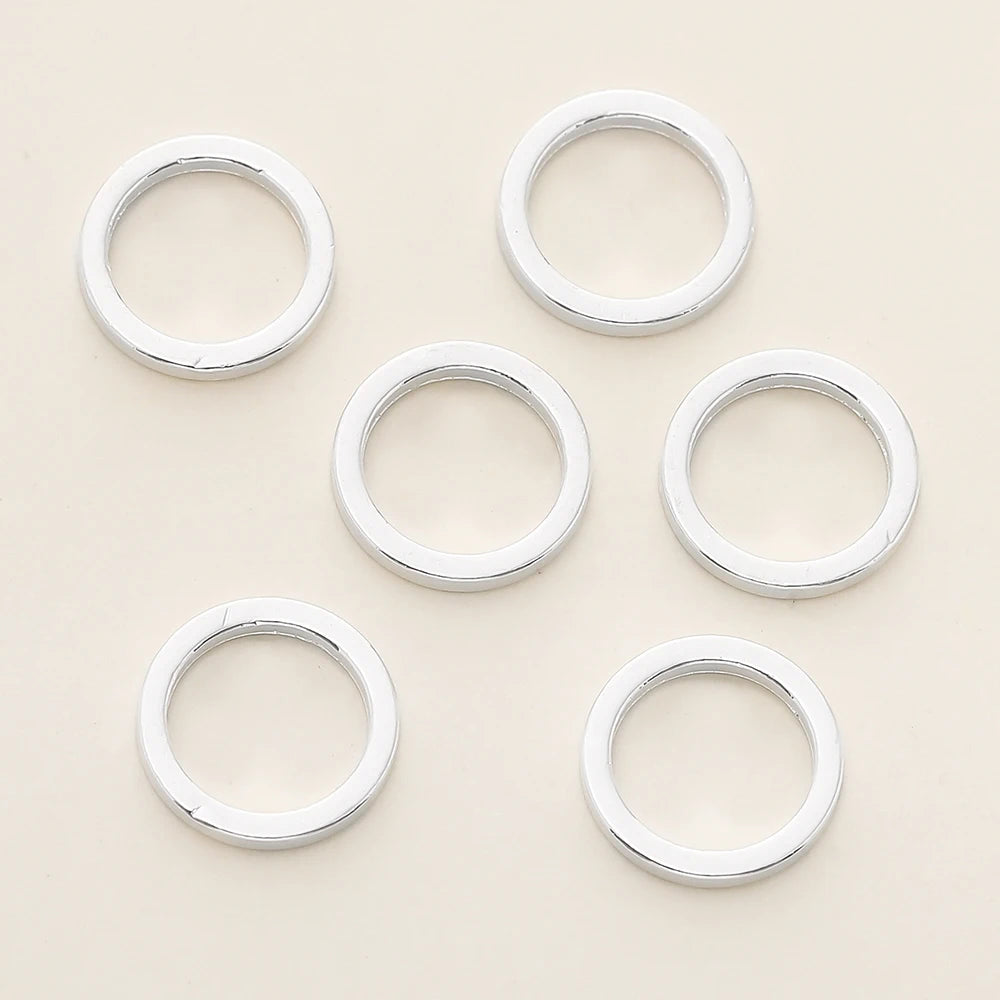 10/20 Stk./Packung 14K/18K Vergoldet Messing Geschlossene Biegeringe Spaltringe Verbinder für Schmuck Halskette Bastelzubehör