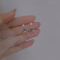 Fashion Cosmic Star River Ohrringe Blau Opal Nische Einzigartige Planeten-Ohrringe Ohrstecker Damen Vielseitiger Ohrschmuck