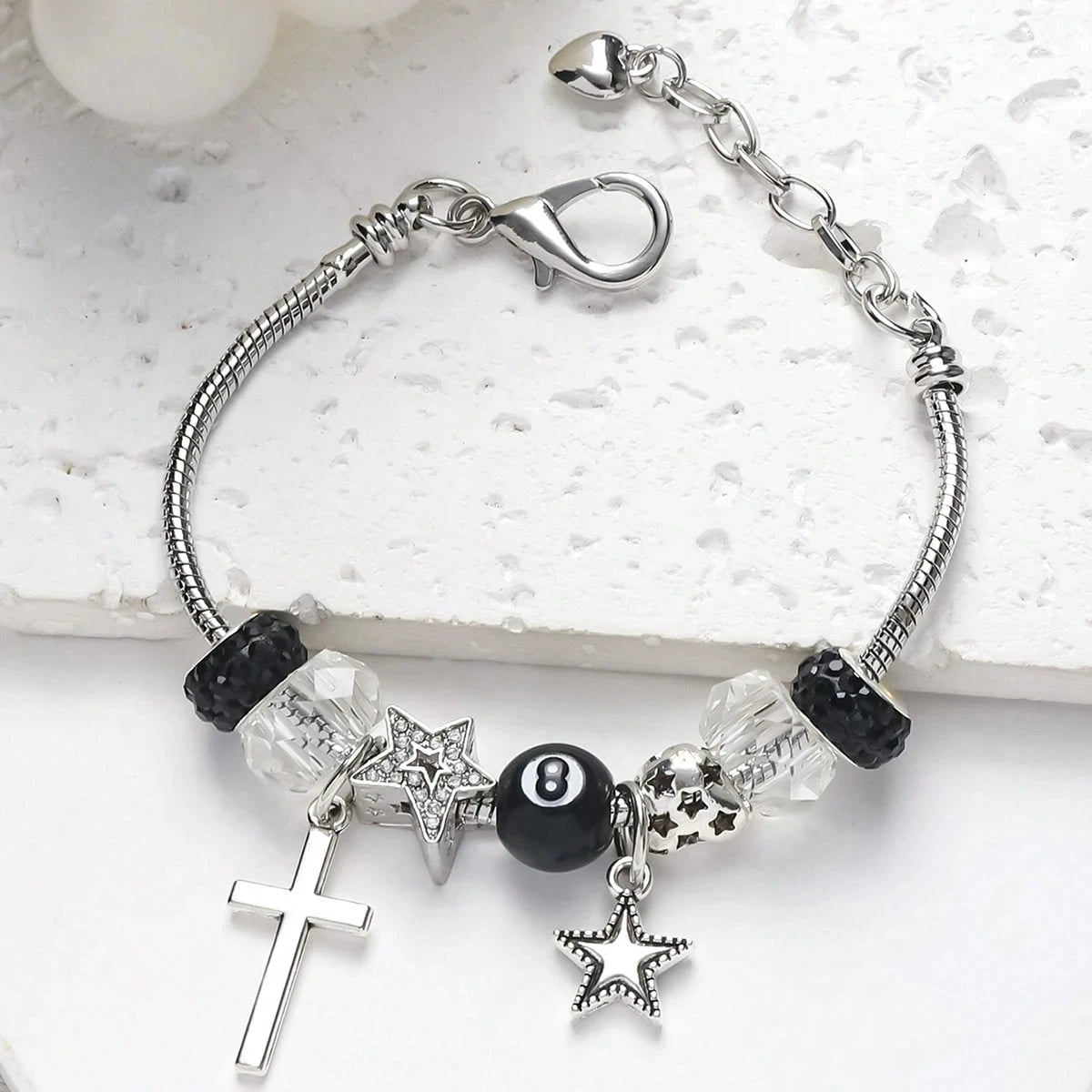 DIY handgemachtes Hippie-Design Kettenarmband Damen Metallstern-Anhänger Unisex verstellbares Armband