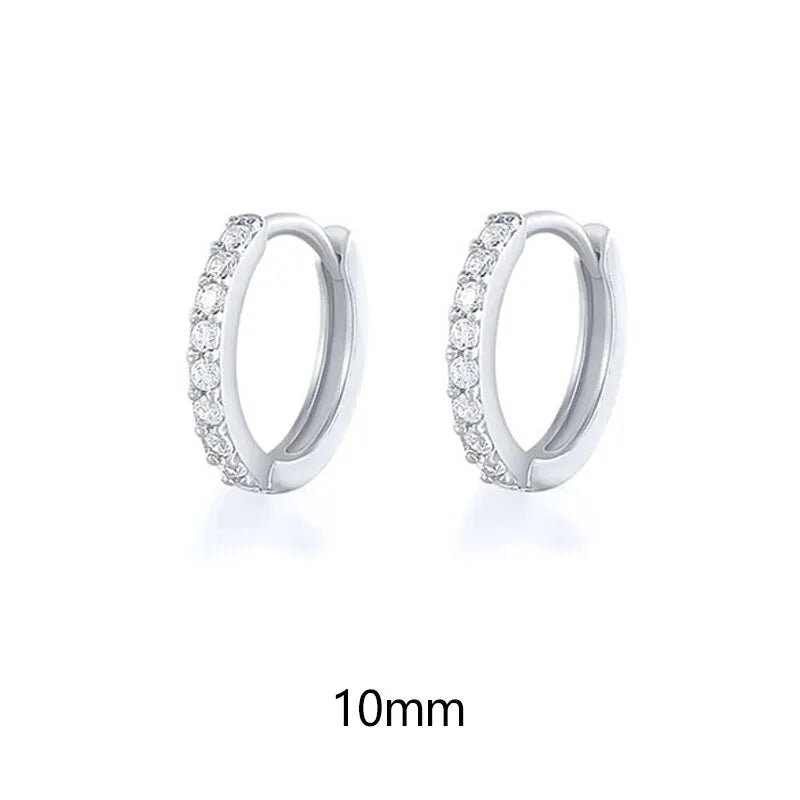 1 Paar Minimale Exquisite Creolen Kristall Zirkonia Kleine Huggie Dünne Knorpelohrringe Für Frauen Helix Tragus Piercing Schmuck