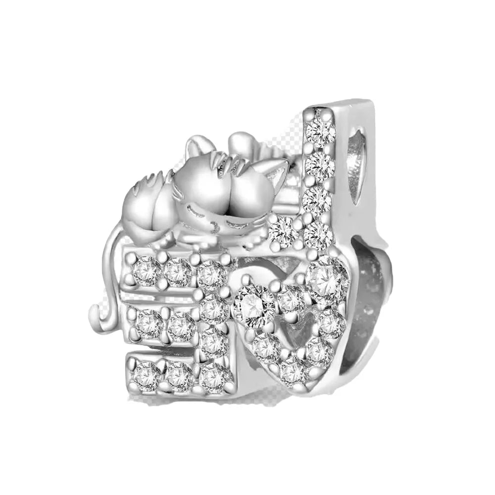 2026 925 Silber Blume, Schmetterling, Highland-Kuh, Motorrad-Anhänger passend für europäisches Original-Armband DIY Schmuck Exquisiter Schmuck