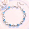 URBABY 925 Sterling Silber Armband Schmuck Hochwertiges Retro Herz Hochzeit Zirkonia Länge 17CM+4CM