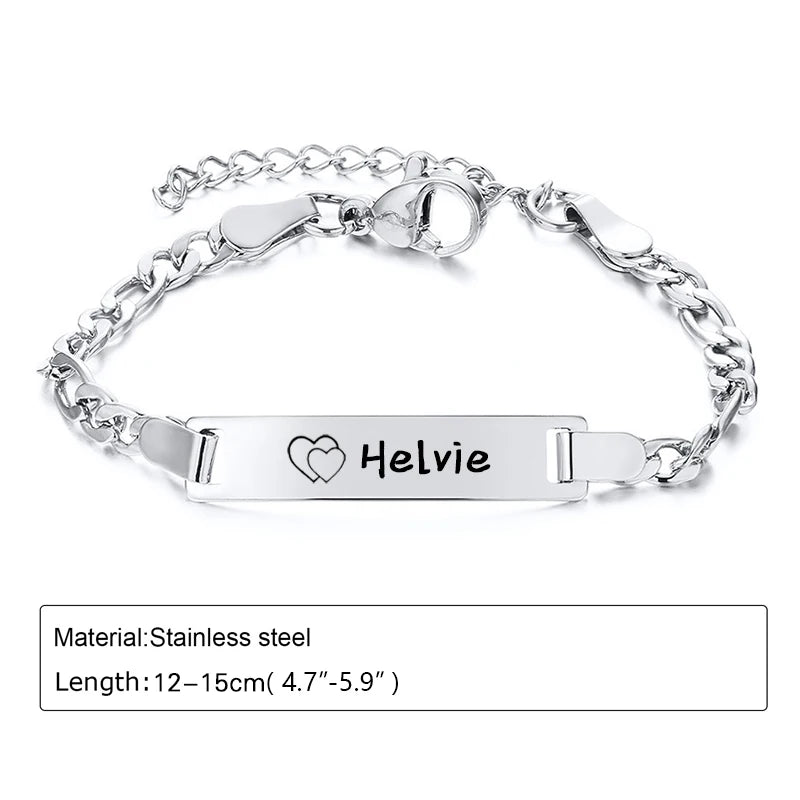 Personalisierte Baby Namen Armbänder 14K Vergoldet Benutzerdefinierte ID Armbänder für Mädchen Jungen Individuelle Text Armbänder Neugeborenen Geschenk