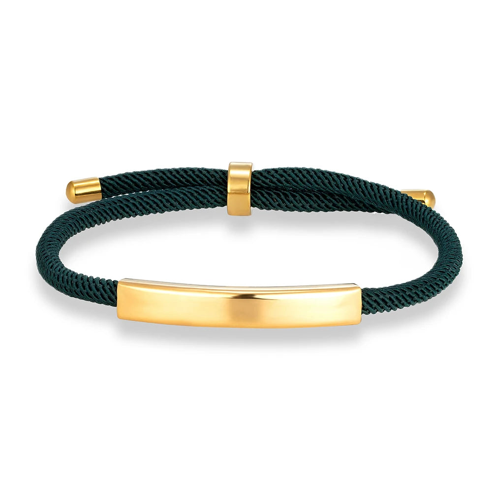 MKENDN Punk SOS Custom-Logo Name Text eingravieren Seilarmband individuell gestaltbare Edelstahlarmbänder für Damen Herren ID-Armband