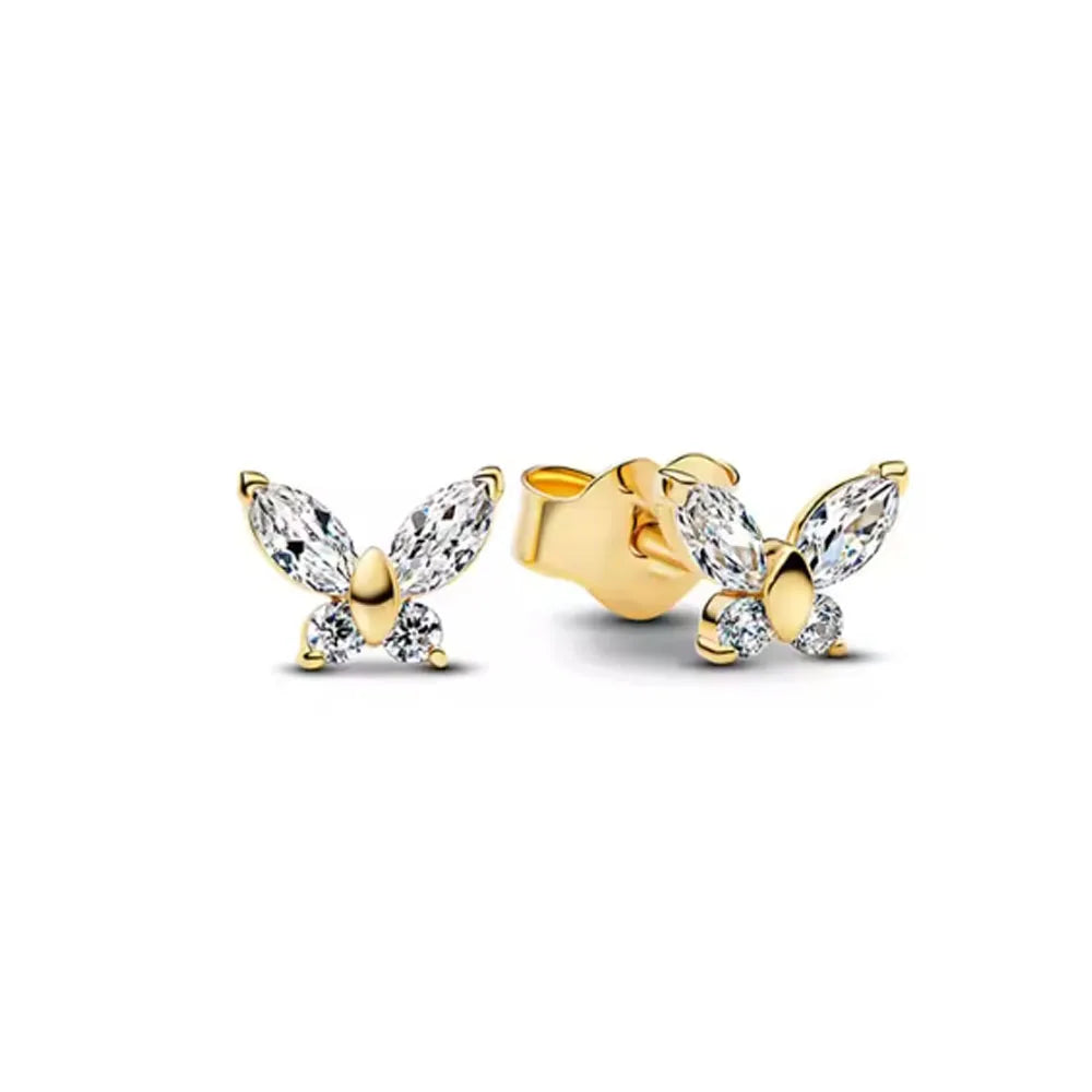 Pendientes de tuerca europeos con cruz de girasol, color dorado, para mujer, festival, exquisitos abalorios, regalos de joyería, plata 925