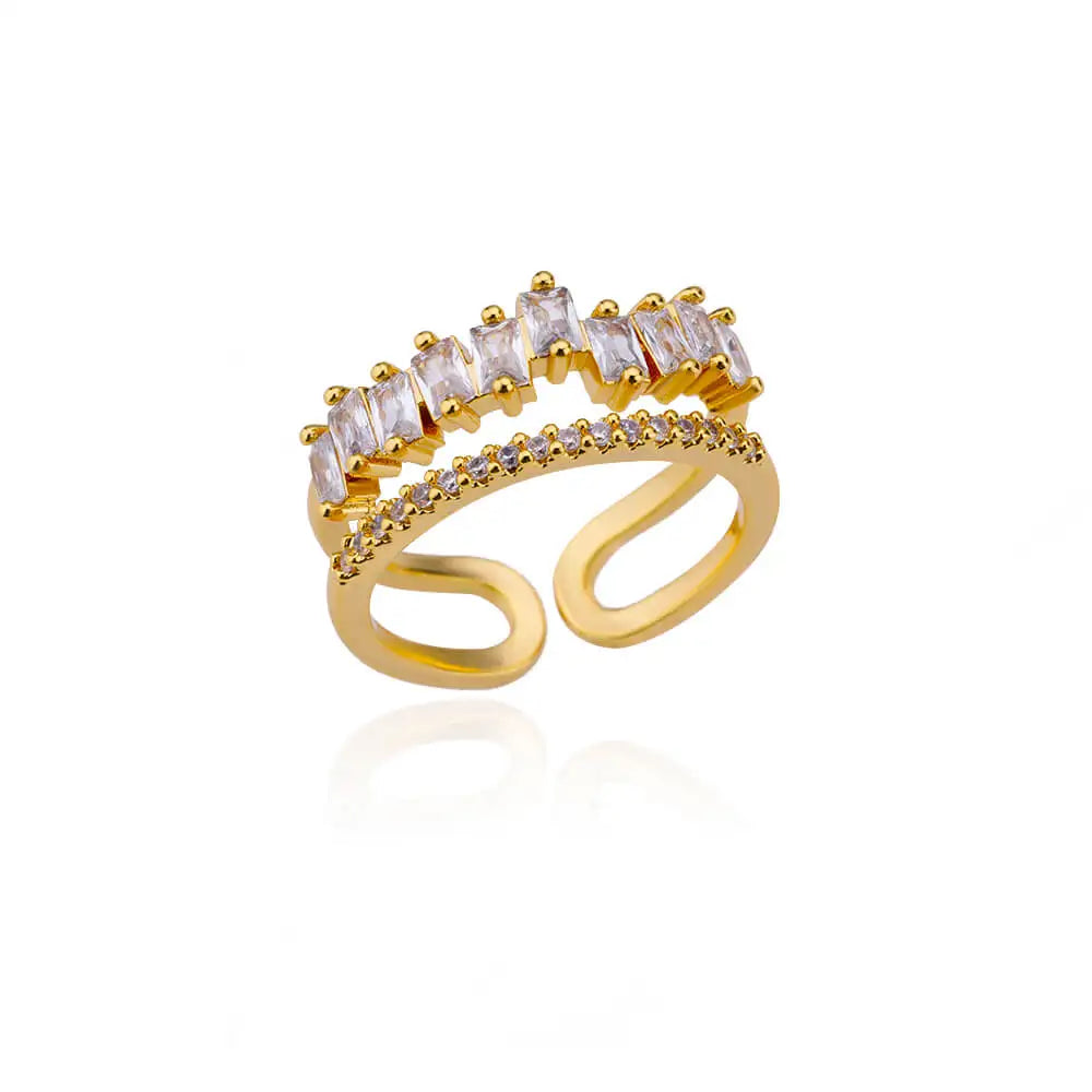 Luxuriöse Rosenblüten-Zirkon-Ringe für Frauen, goldfarben, Edelstahl, modischer Schmetterlingsring 2023, ästhetischer Hochzeitsschmuck, Geschenk