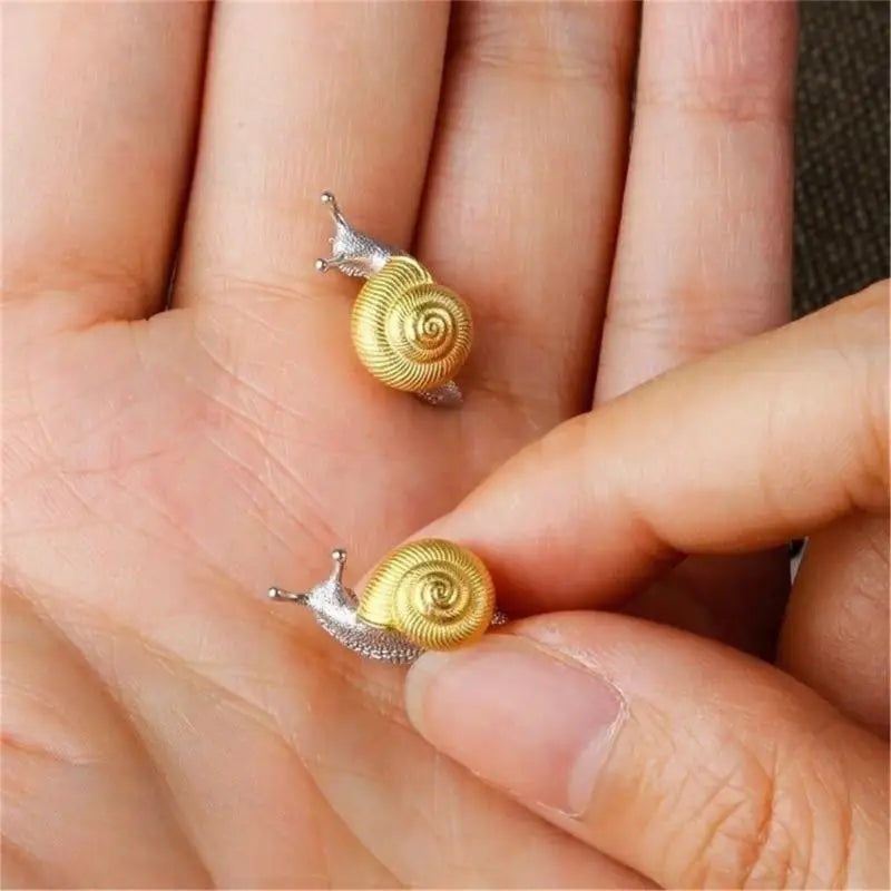 Vintage Niedliche Schnecken Ohrstecker für Frauen Personalisierte Gold Silber Farbe Insekten Ohrringe Ring Partys Verabredungen Schmuck Accessoires