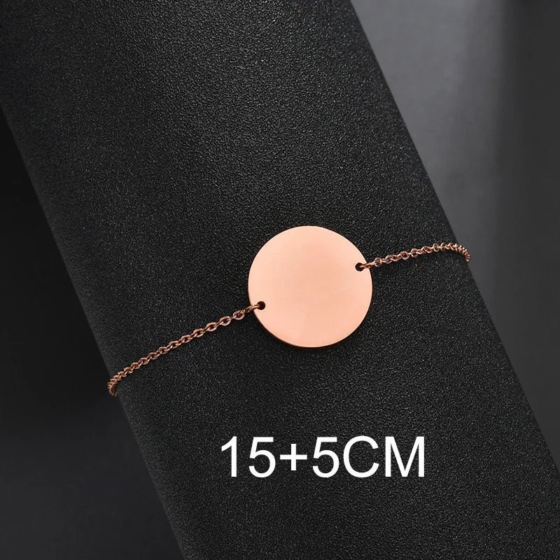 Bluelory personalisiertes Armband für Herren und Damen, Edelstahl, verschiedene Stile, leeres Namensschild, Herzarmband, Party-Schmuckgeschenk