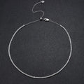 NeeTim 2mm D Color All Moissanite Tennis Necklace for Women Adjustable Choker Chain 925 Sterling Silver with Gold Plated Jewelry