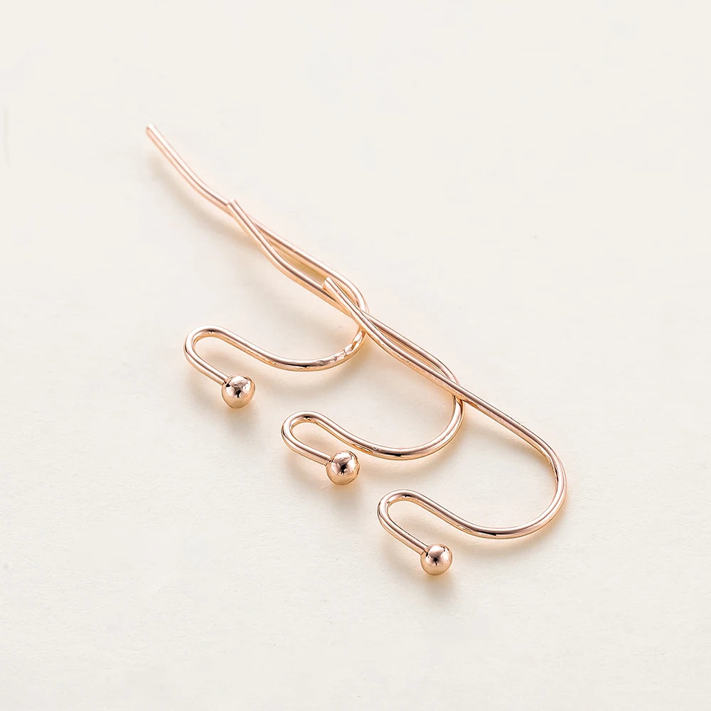 20 unidades/lote 6 estilos 14K 18K Alambres chapados en oro para pendientes con gancho para la oreja Suministros de cierres para pendientes para la fabricación de joyas DIY