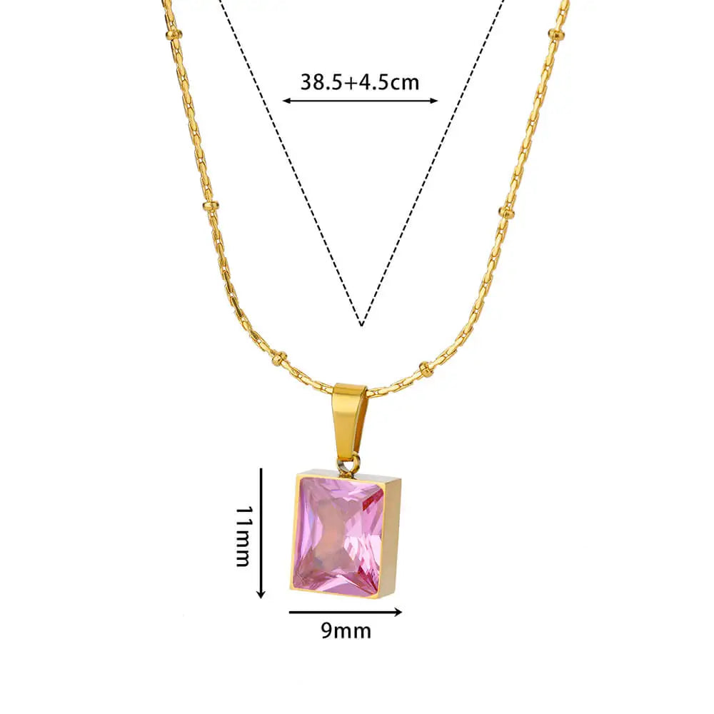 Collares con colgante de mariposa de circonita de lujo para mujer, cadena de acero inoxidable chapado en oro, collar, joyería de boda, novedad de 2025