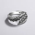 925 Sterling Silber Engelsflügel Feder Verstellbare Ringe für Frauen Verlobung Hochzeit Luxus Schmuck Accessoires