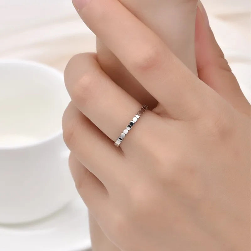 2mm dünner runder Ehering aus Edelstahl für Damen, Größe 5-10