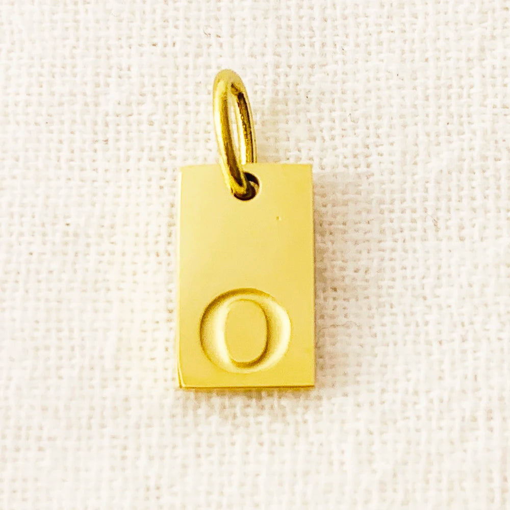 10 STÜCK Alphabet Charm Anhänger für Halsketten Edelstahl Schmuck DIY Gravur Buchstaben Zubehör Damen Modeschmuck