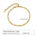 Wasserdichte Edelstahl-Kettenarmbänder für Damen, vergoldete, stapelbare Gliederarmbänder als Geschenke