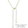 Korean Adjustable Stainless Steel Necklace for Women High Quality Design Gold Color Snake Chain Jewelry Wholesale Dropshipping