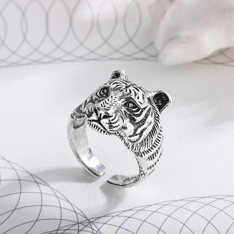 925er Sterlingsilber Tiger Verstellbare Ringe für Damen Verlobung Damenschmuck Accessoires Schmuck