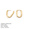 Stainless Steel Prevent Allergy Stud Earrings France Fashion Vintage Handmade U-Shape Circle Bride Jewelry Gifts