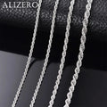 1 Stück 925er Sterlingsilber Breite 2mm/3mm/4mm Seilkette Halskette/Armband Für Herren Damen Herren Mode Kette Halskette