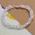 20,32 cm 18K Goldarmband 5MM seitliches Kettenarmband für Frauen Männer Mode Hochzeit Verlobung 925 Sterlingsilber Schmuck Geschenke
