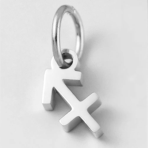 10PCS Stainless Steel Star Zodiac Sign 12 Constellation Pendant Accessories for Necklace Women Man Jewelry Gifts Wholesale