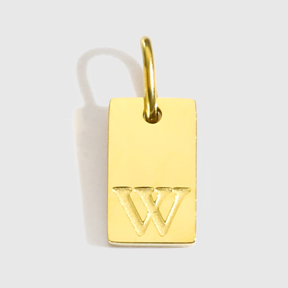 Alphabet-Anhänger für Halsketten, Edelstahl-Schmuck, DIY gravierte Schriftzüge, Accessoires, Damenschmuck