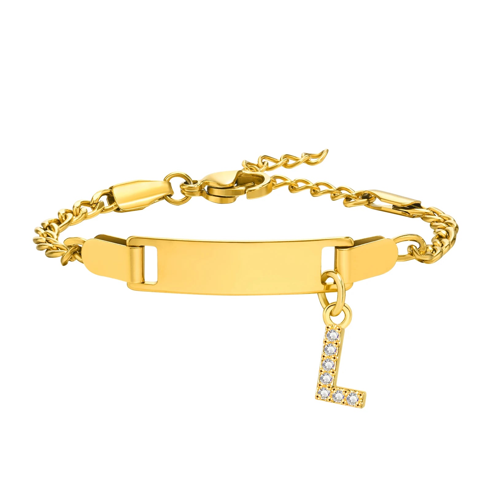 Personalisiertes Namensarmband mit Initialen für Jungen Mädchen, kostenlose Gravur Datum ID Armband Geburtstagsgeschenk