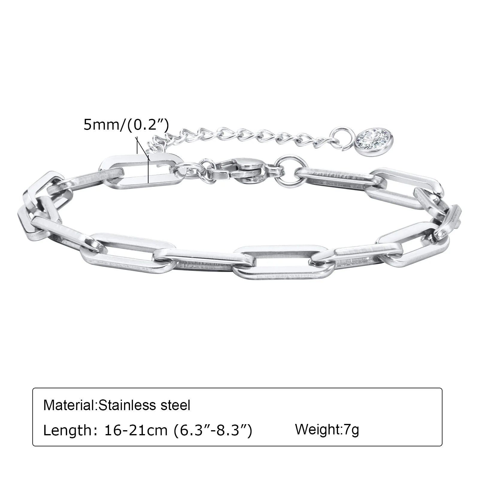 Damen-Armkette in Silberfarbe, stapelbare Gliederarmbänder aus Edelstahl, geschichtete Modeaccessoires Geschenke