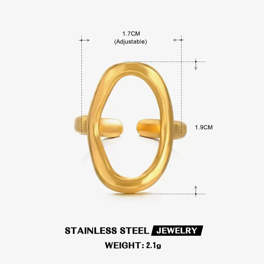 Wasserdichter, hohler Edelstahl-Fingerring der Spitzenklasse, trendig für Frauen, personalisierter Schmuck Großhandel
