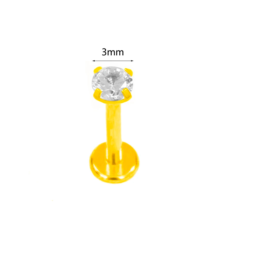 100 % 316L Chirurgischer Edelstahl Blumen Labret Piercing Schmetterling Biene Tragus Schlange Knorpel Helix Flat Back CZ Ohrringe Körperschmuck