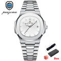 PAAZOMU Top Marca de Lujo Hombre Reloj Deportivo Impermeable Luminoso Fecha Hombre Reloj de Pulsera Cuadrado Dial Cuarzo Hombre Relojes Alta Calidad