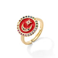 NEWBUY 2024 Neue Ringe für Damen Weiße CZ Handgemachte Emaille Süße Katze Einzigartiger Trendiger Ring Party Mode Schmuck