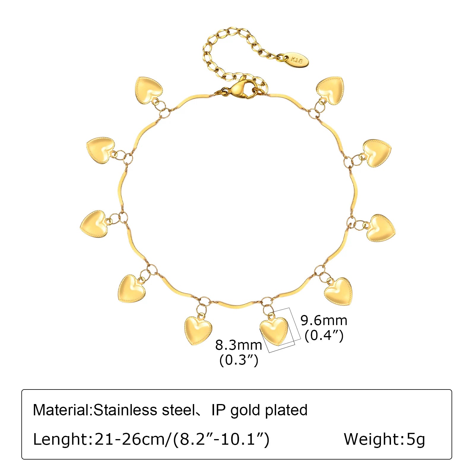 Fußkettchen Armband für Beine aus Edelstahl, wasserdicht, verstellbar, Strandperlen, Kugel, kubanische Gliederkette, Sommer, Boho-Fußschmuck für Damen