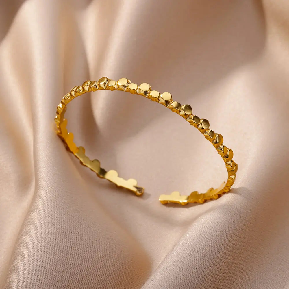 Jesus Armreifen Armband für Frauen Edelstahl Gold Farbe Luxus Armbänder Neuer Trend Hochzeit Schmuck pulseras mujer bijoux